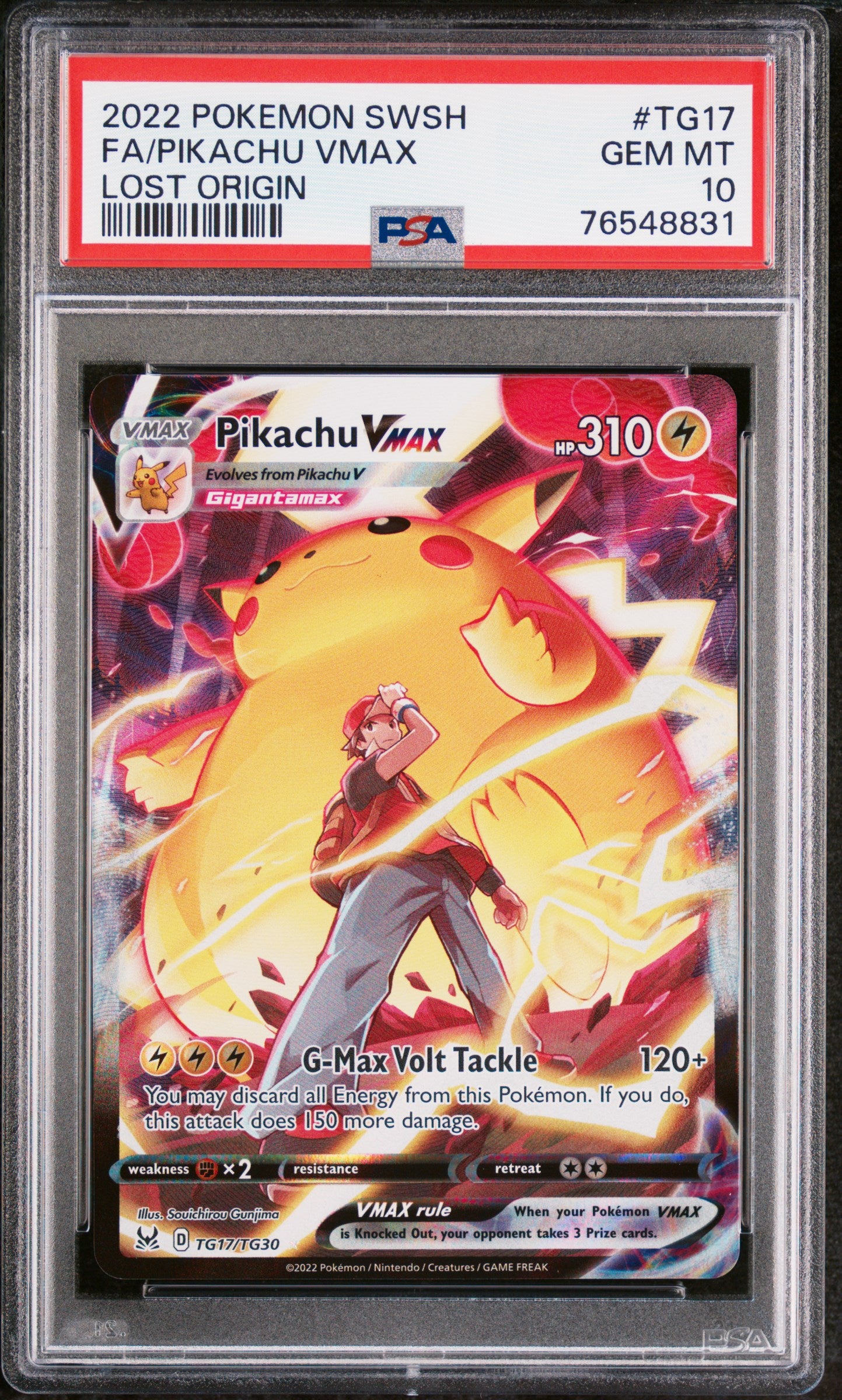 Pikachu Vmax TG17/TG30 Lost Origin Pokemon PSA 10