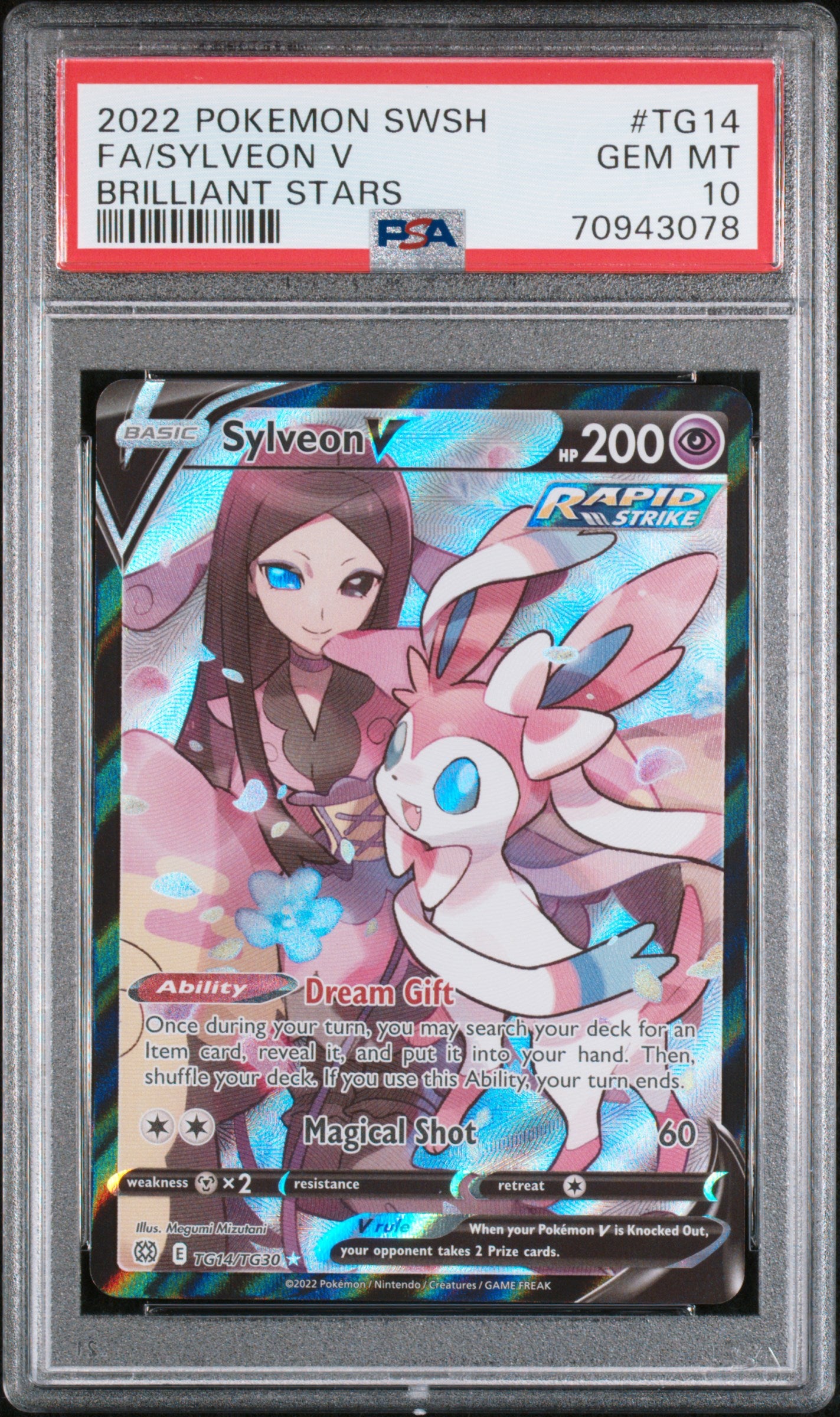 Sylveon V TG14 Brilliant Stars Pokemon PSA 10