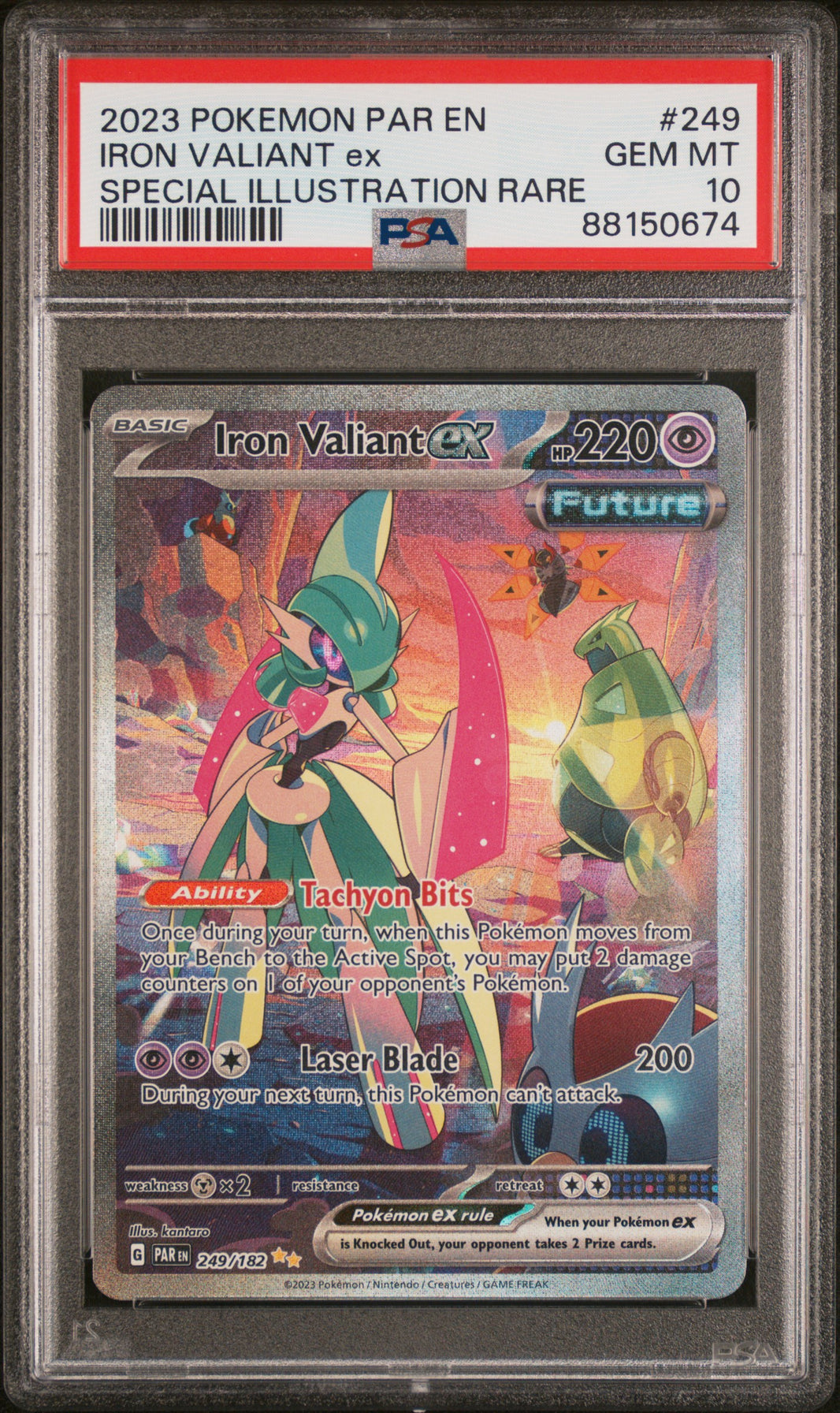 Iron Valiant EX 249/182 Special Illustration Rare Pokemon PSA 10