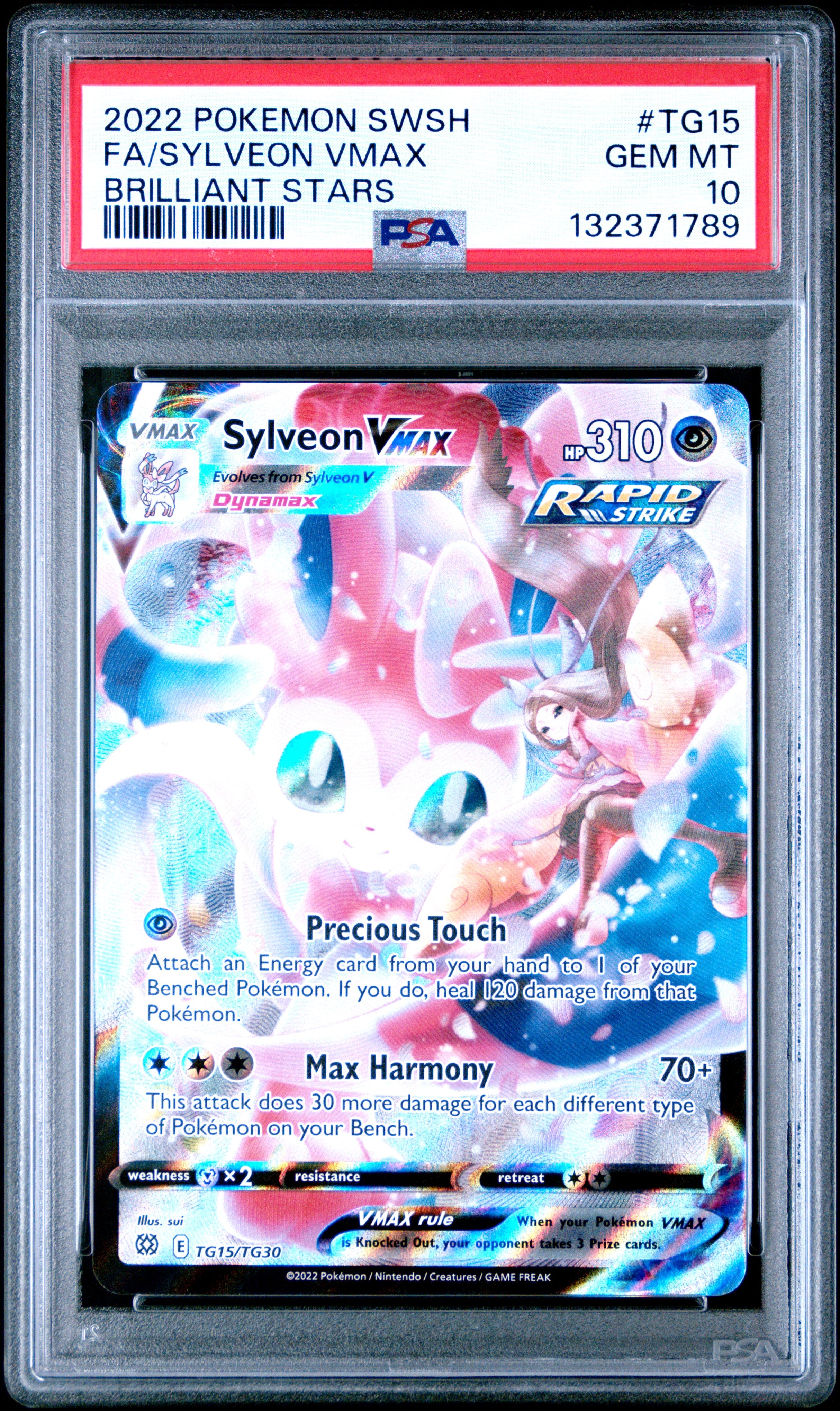 Sylveon Vmax TG15 Brilliant Stars Pokemon PSA 10