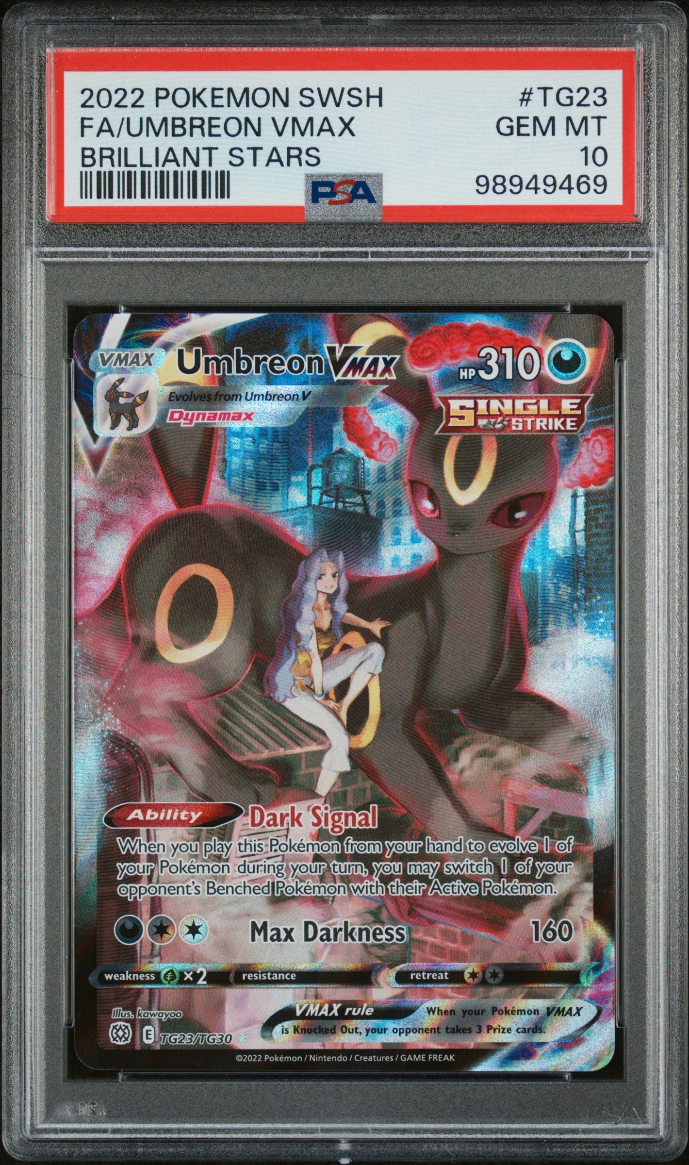 Umbreon Vmax TG23 Brilliant Stars Pokemon PSA 10