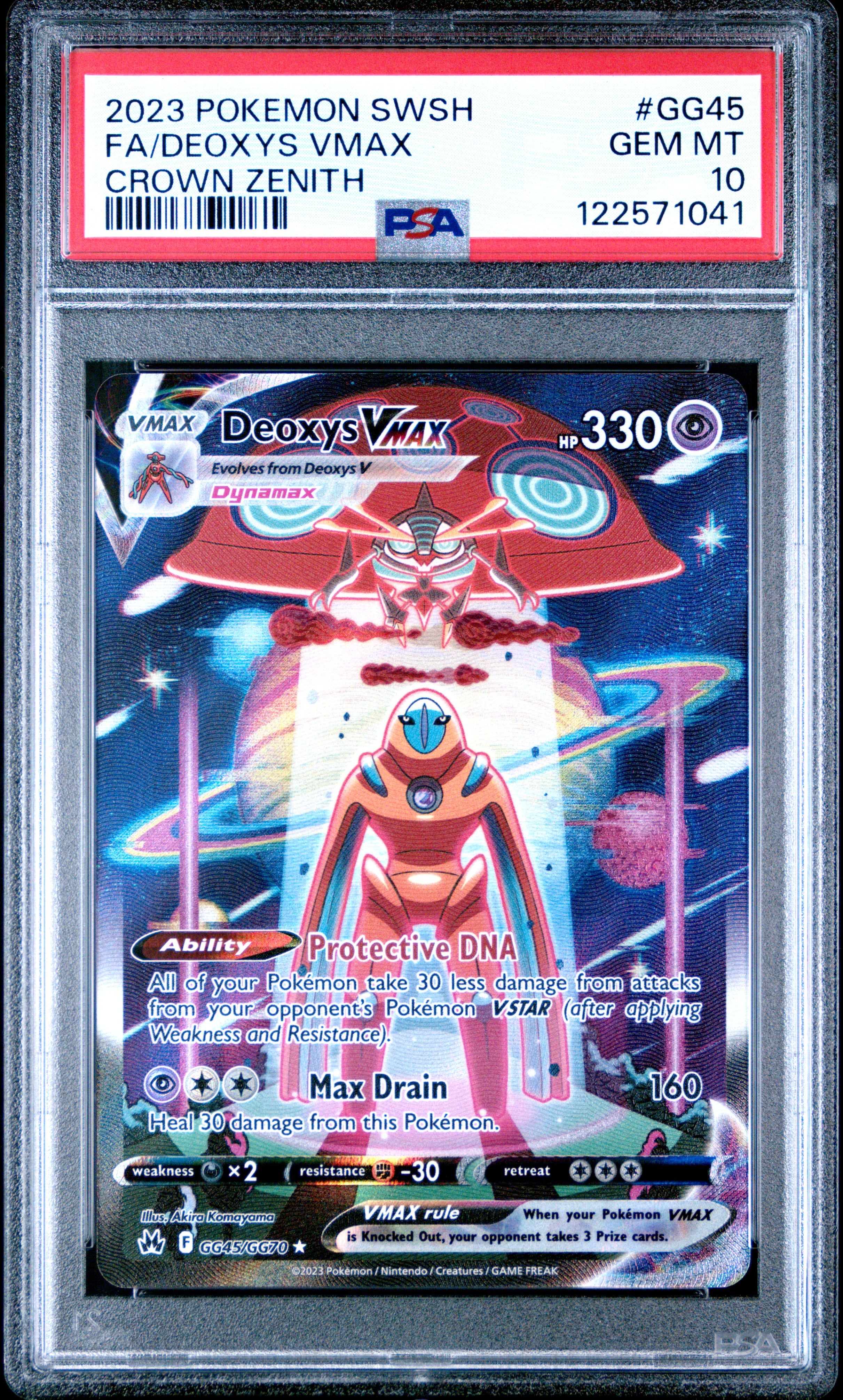Deoxys Vmax GG45/GG70 Sword Shield Crown Zenith Pokemon PSA 10