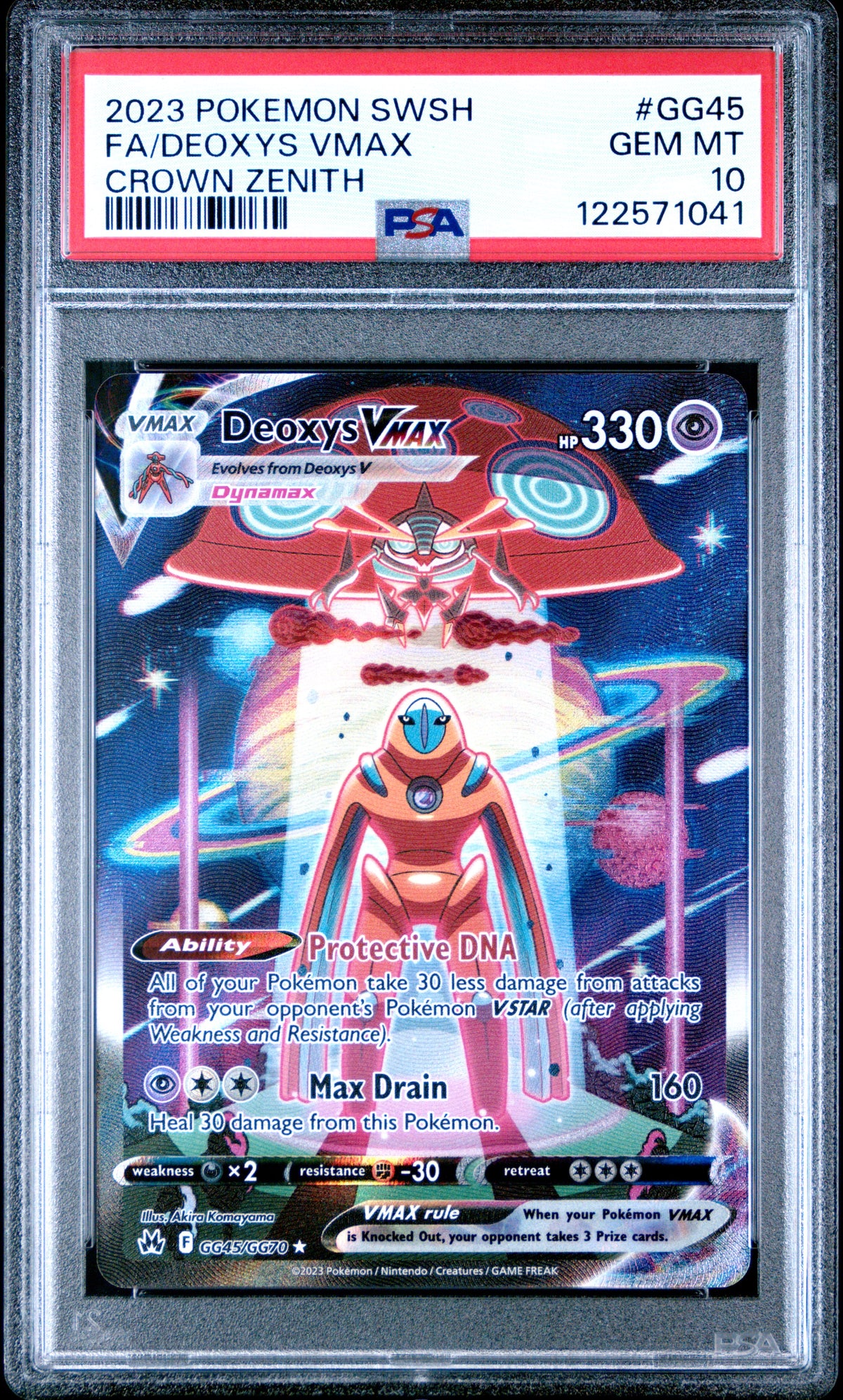Deoxys Vmax GG45/GG70 Sword Shield Crown Zenith Pokemon PSA 10