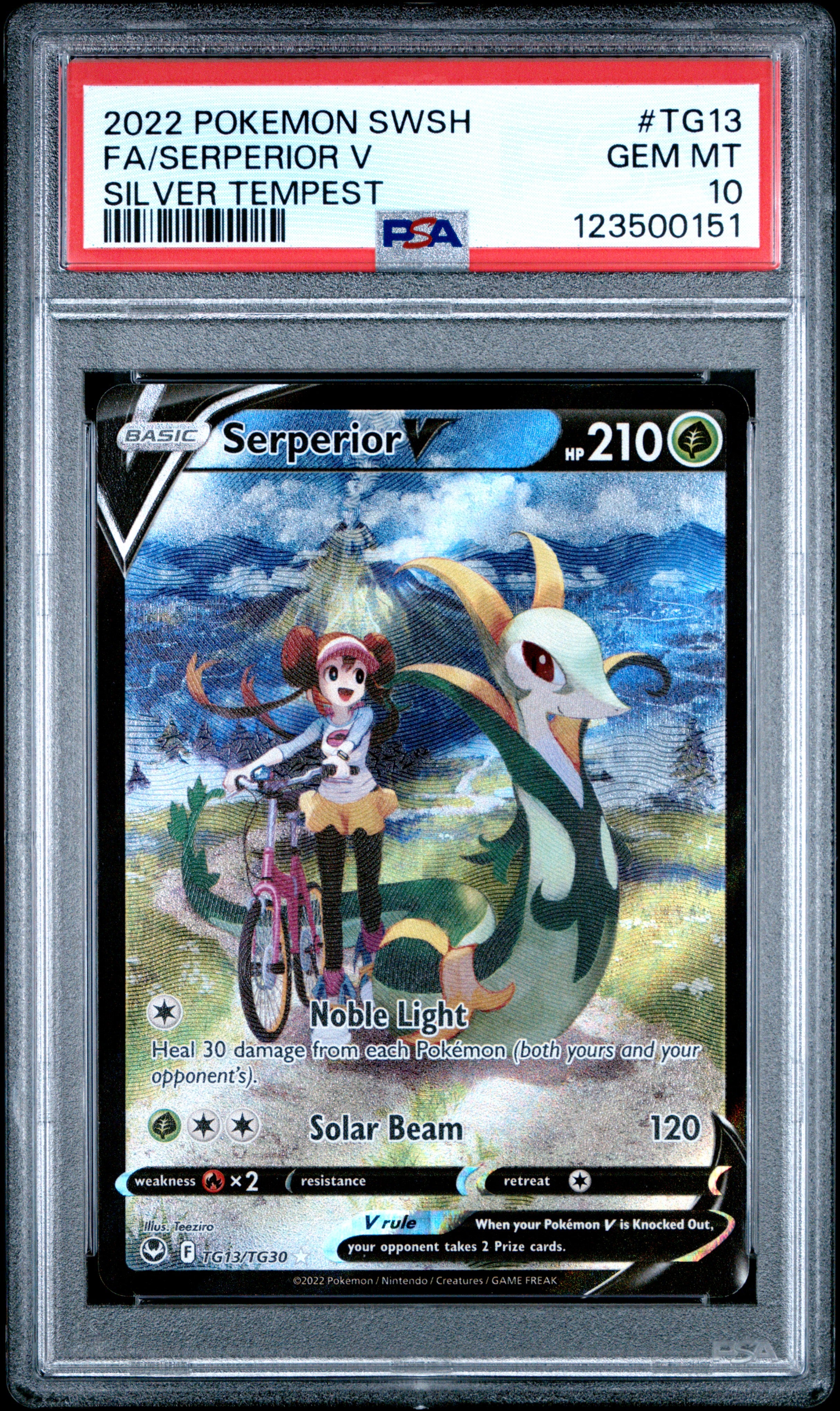 Serperior V TG13/TG30 Silver Tempest Pokemon PSA 10