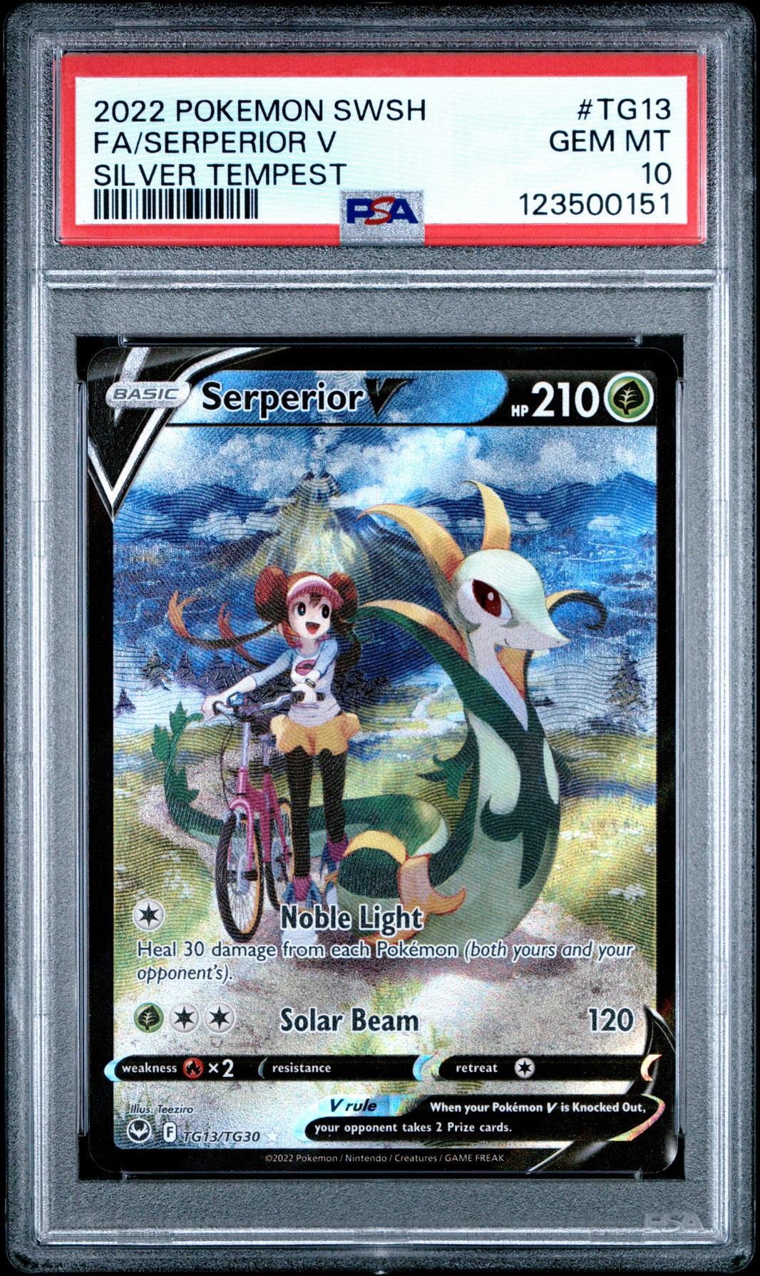 Serperior V TG13/TG30 Silver Tempest Pokemon PSA 10