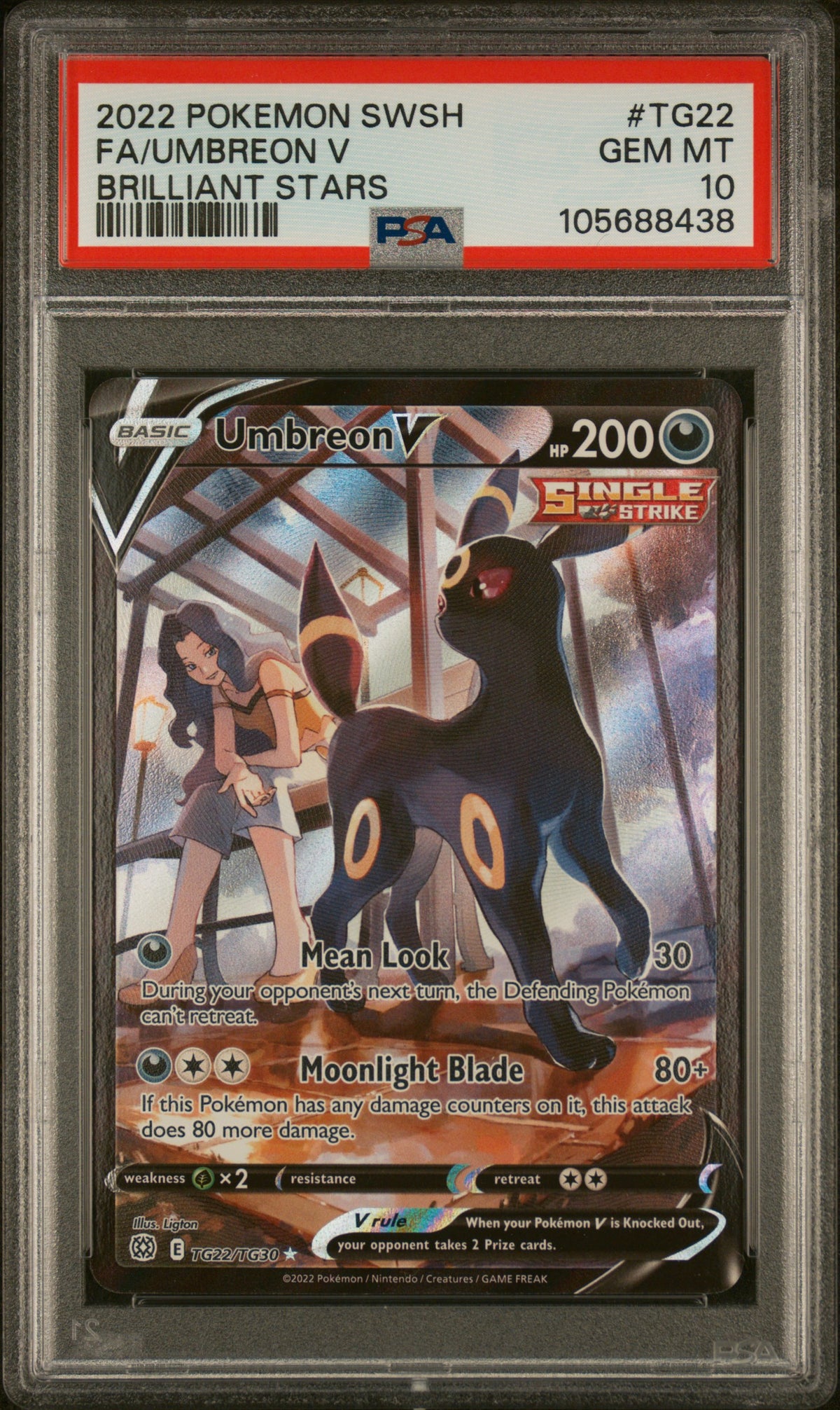 Umbreon V TG22 Brilliant Stars Pokemon PSA 10