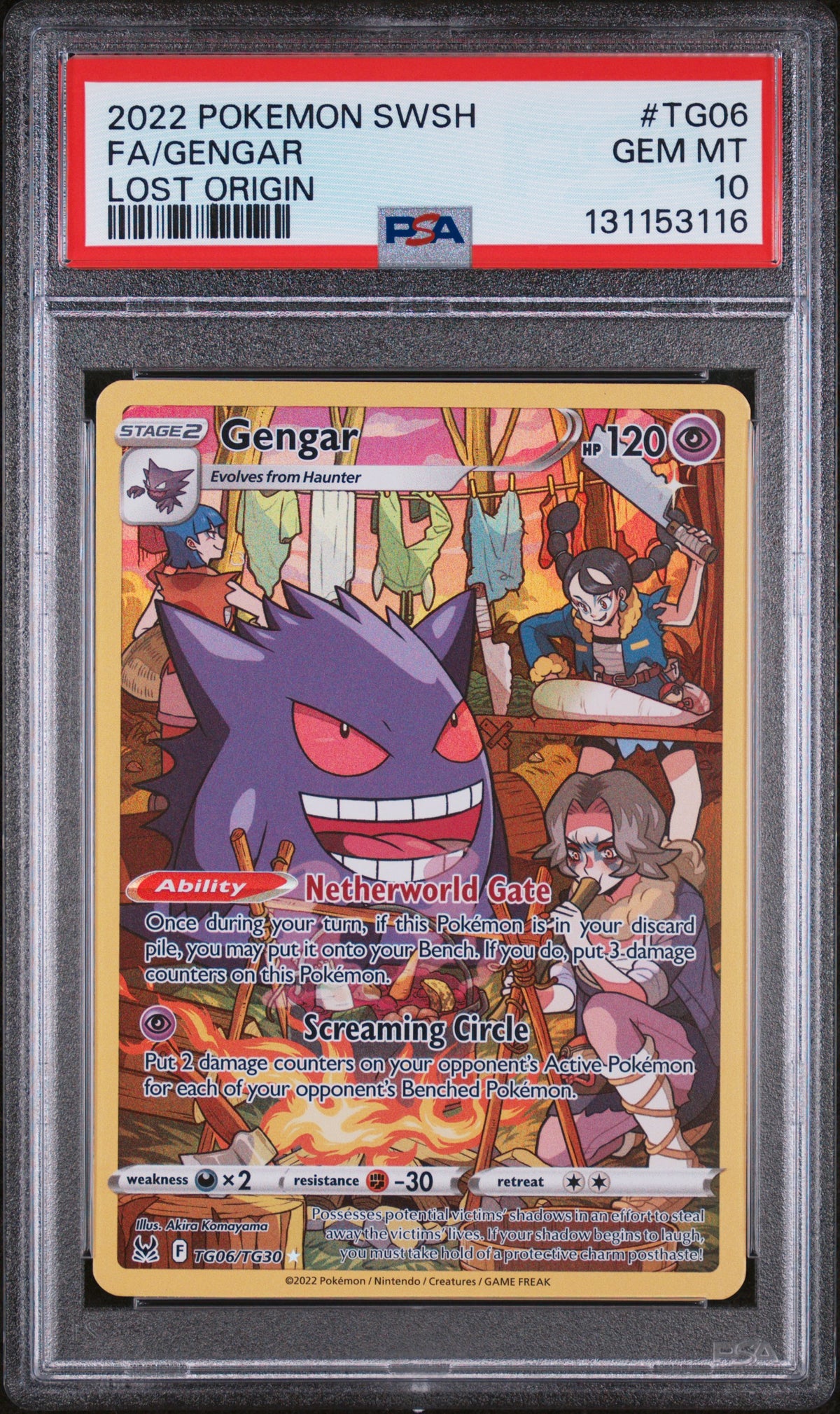 Gengar TG06/TG30 Lost Origin Pokemon PSA 10